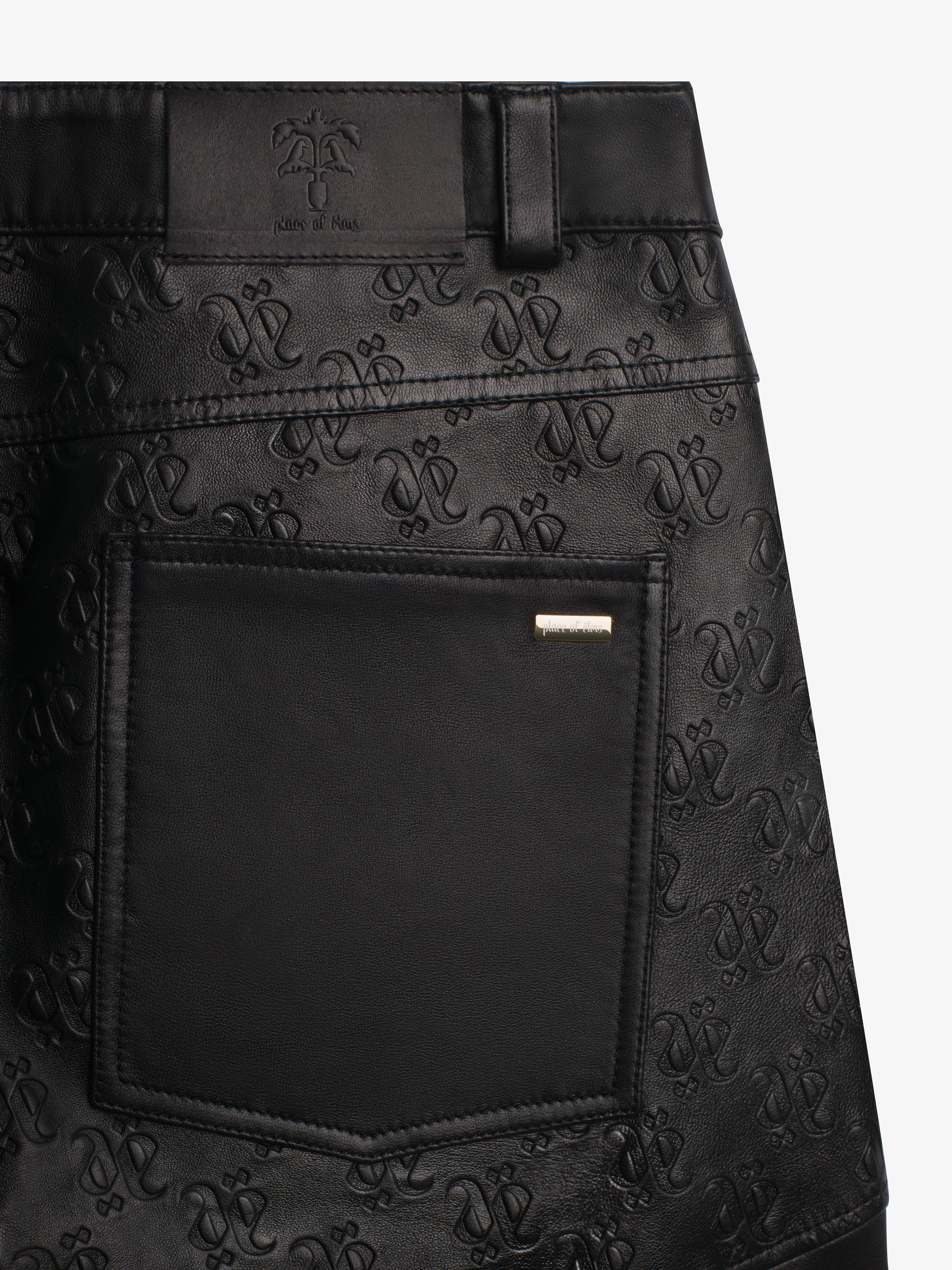 COAL COWBOY MONOLINK LEATHER PANTS-Leather pants-Place of Elms
