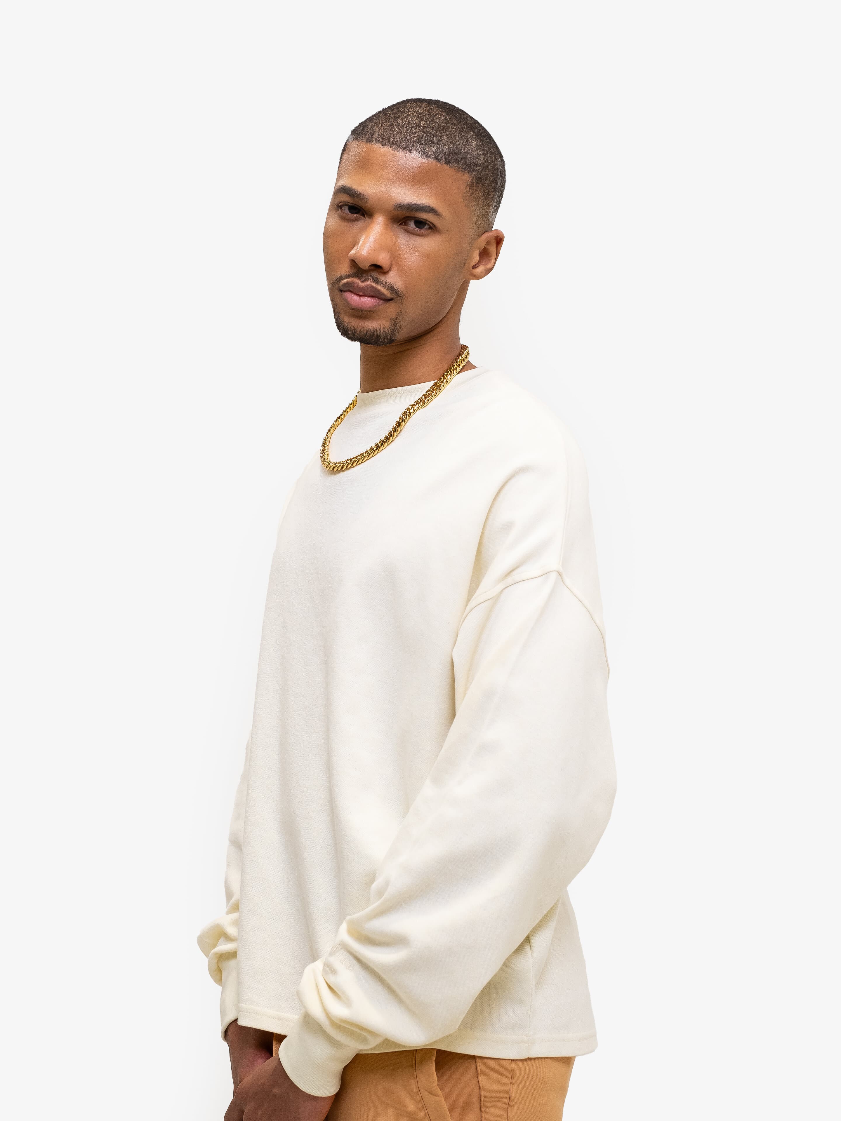 LIGHT MONOLINK JACQUARD T-SHIRT-T-shirts-Place of Elms