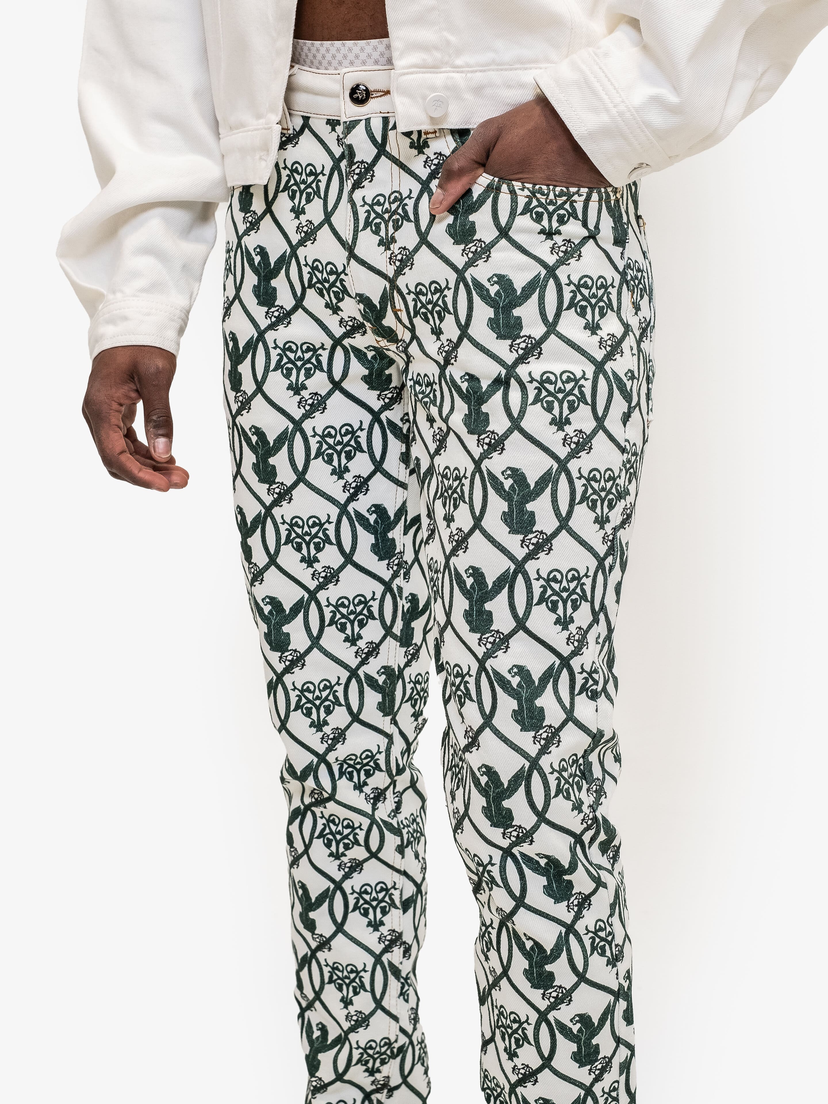 SPIRITUAL GUARDIAN DENIM PANTS-Denim Pants-Place of Elms
