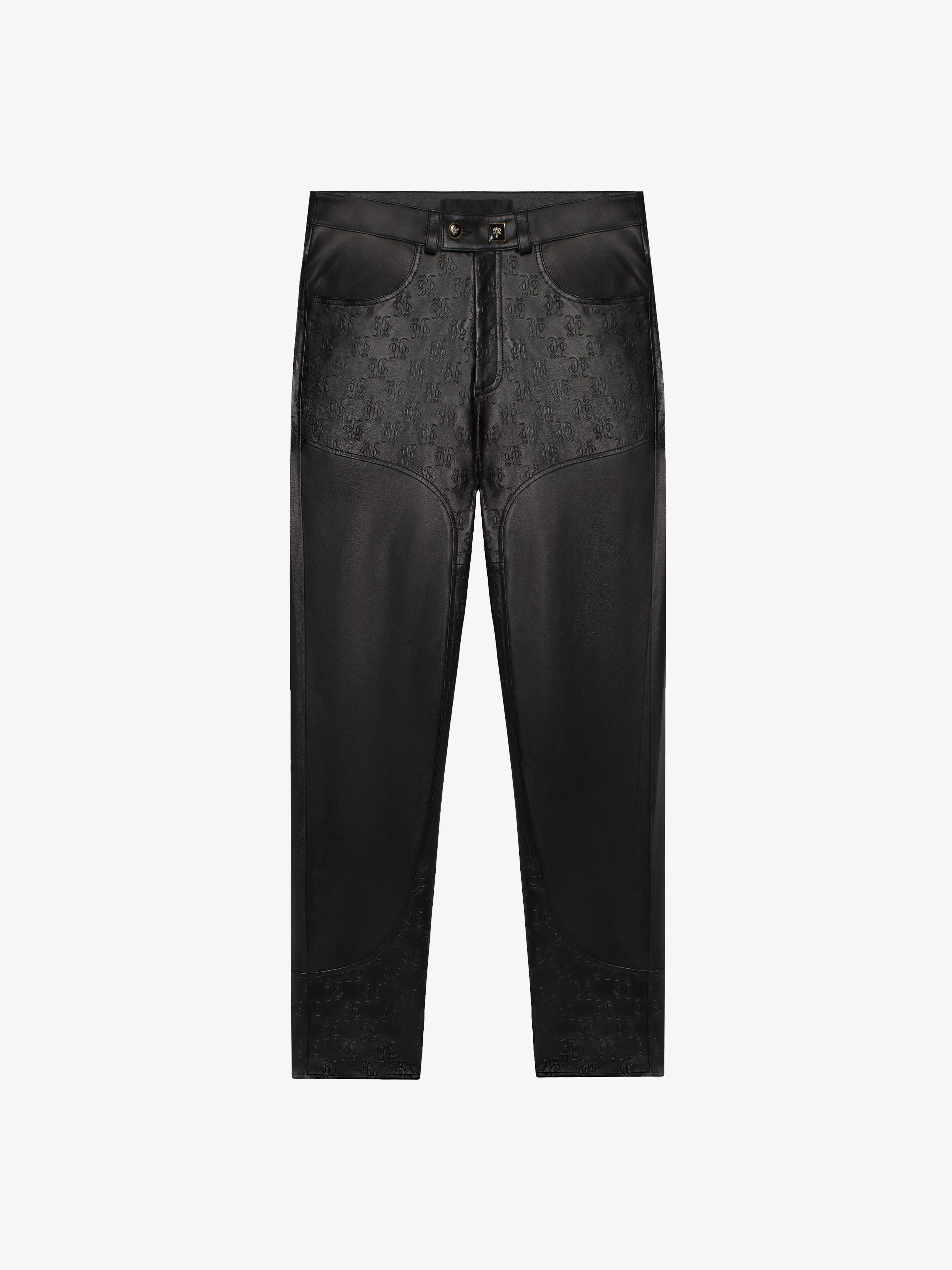 COAL COWBOY MONOLINK LEATHER PANTS-Leather pants-Place of Elms