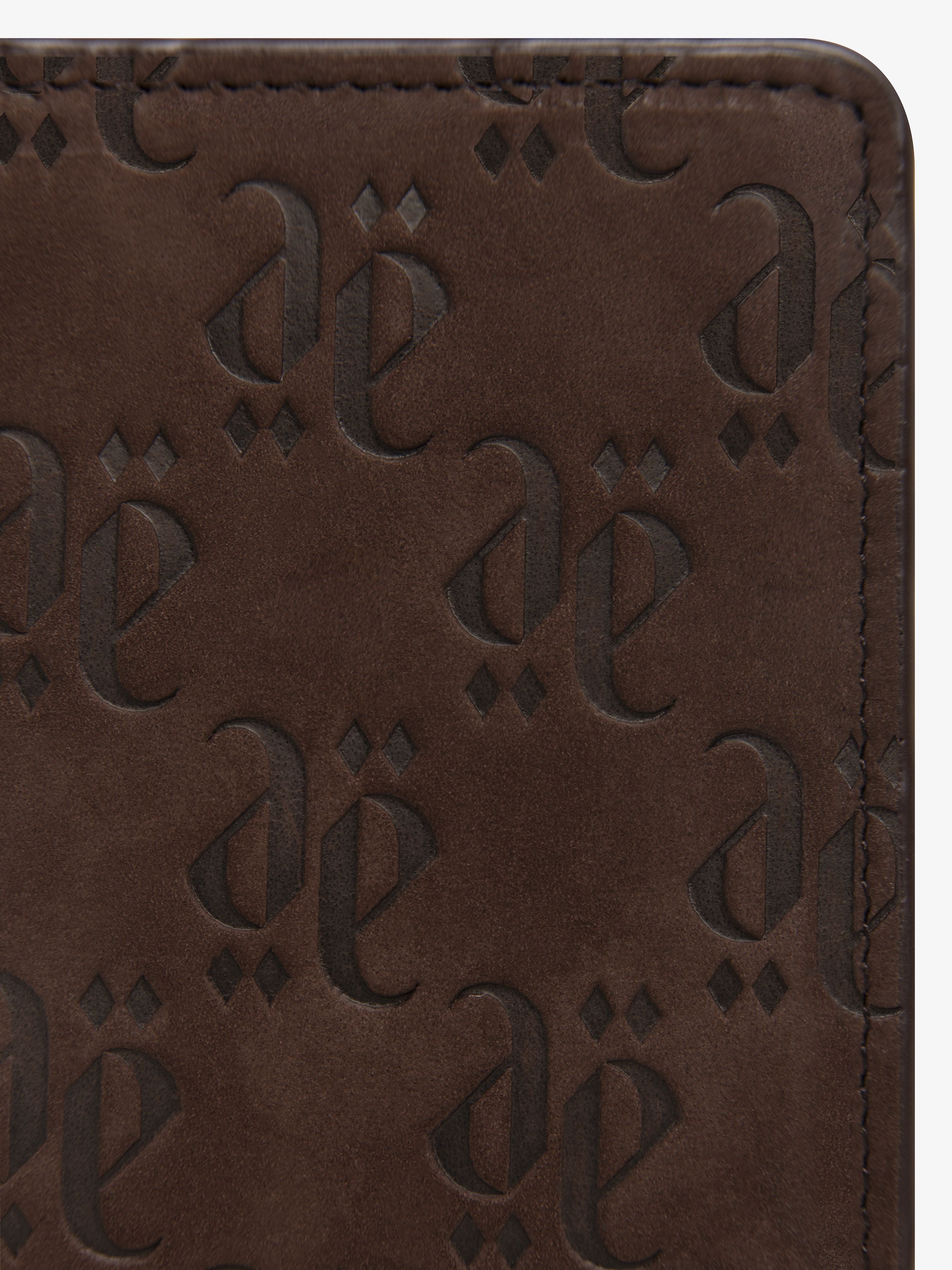 CHOCOLATE NUBUCK MONOLINK BUSINESS WALLET