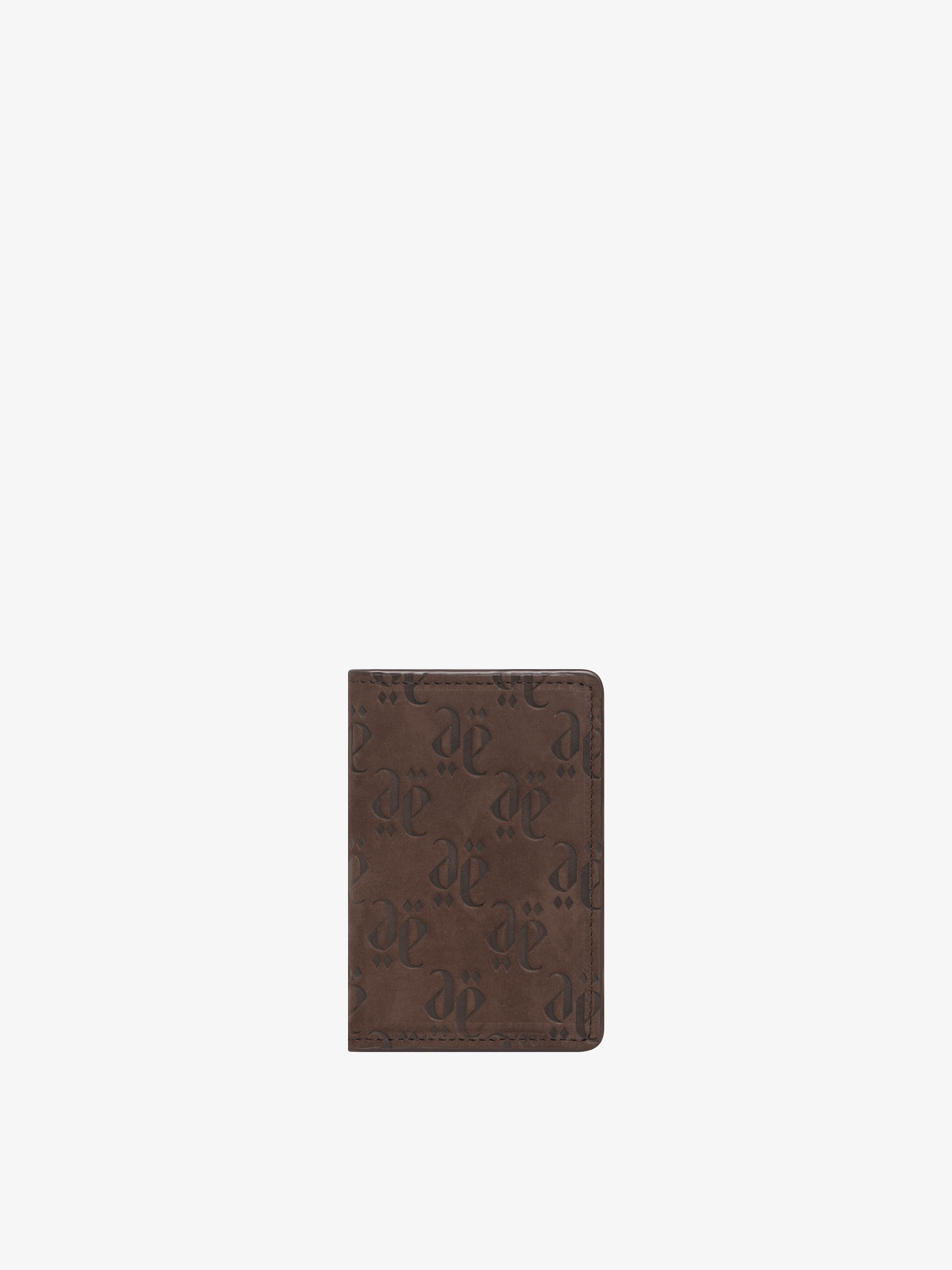 CHOCOLATE NUBUCK MONOLINK BUSINESS WALLET