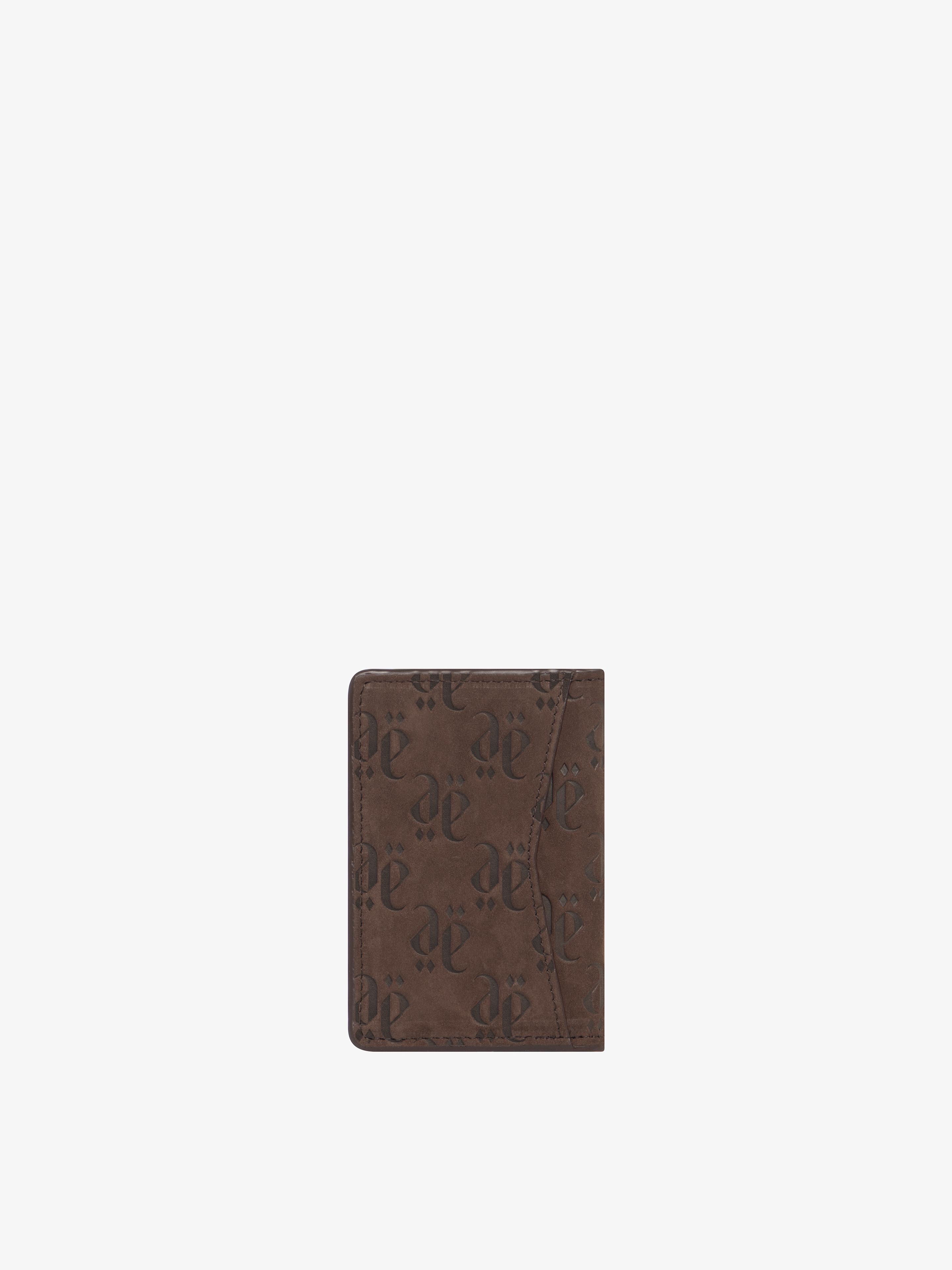CHOCOLATE NUBUCK MONOLINK BUSINESS WALLET