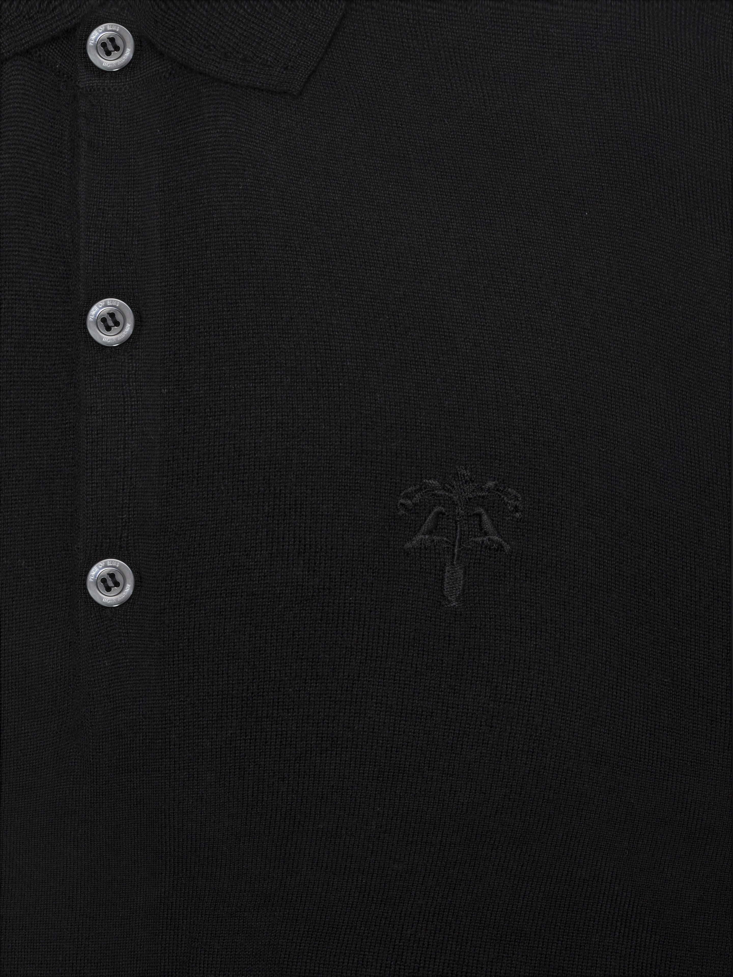 BLACK AMALFI LONG SLEEVE POLO