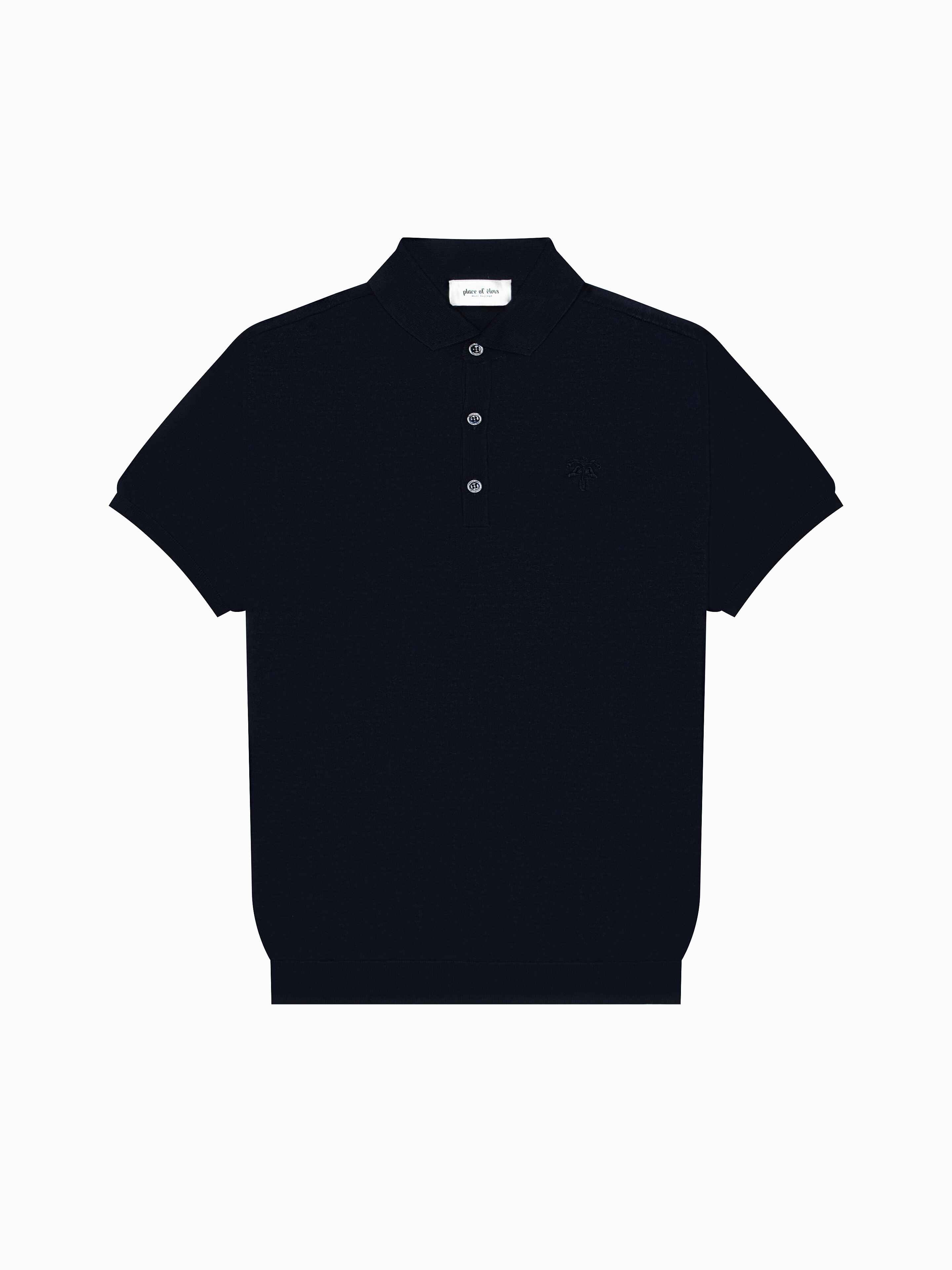NAVY AMALFI SHORT SLEEVE POLO