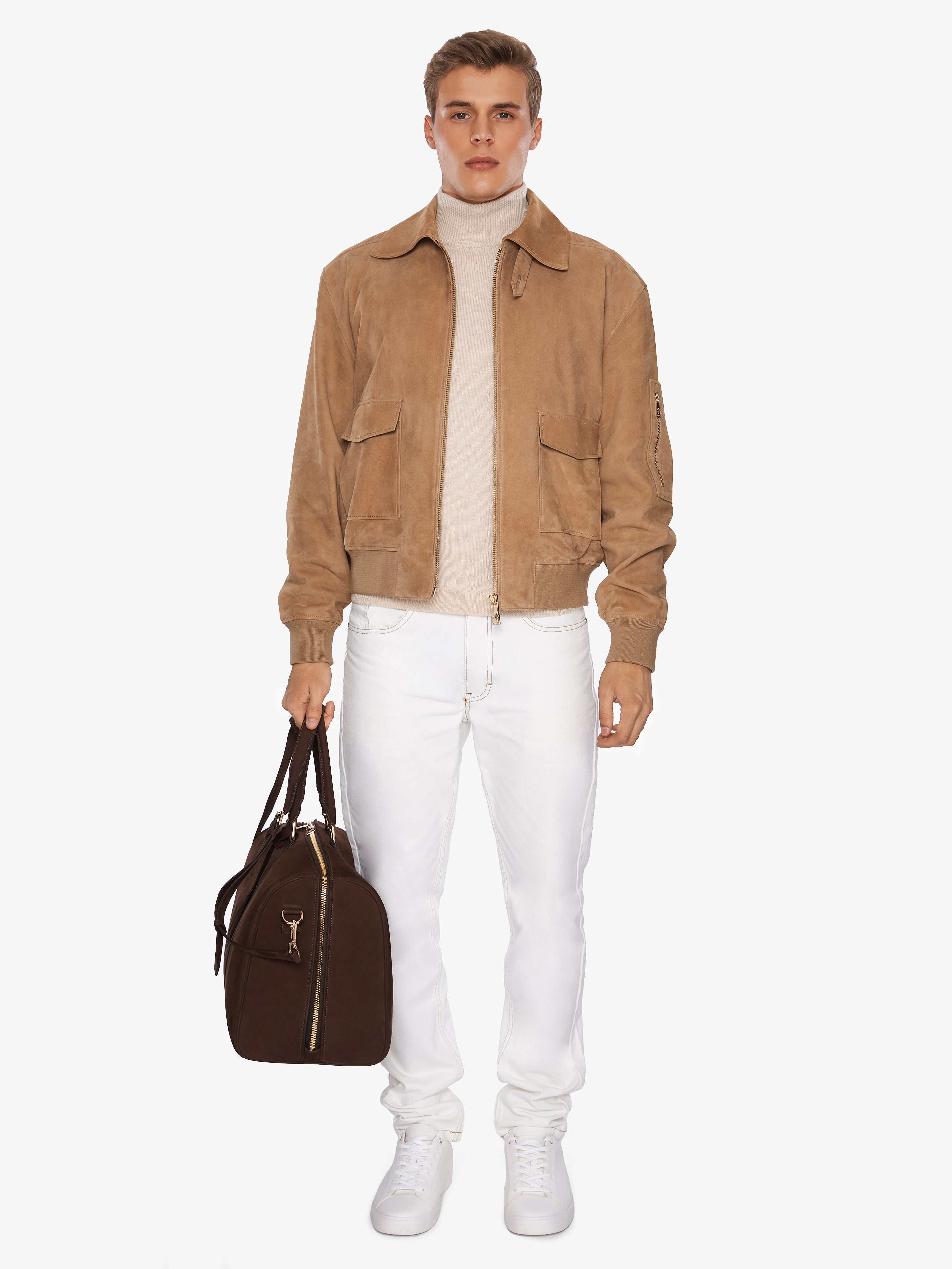 GOLD SAND SUEDE JACKET