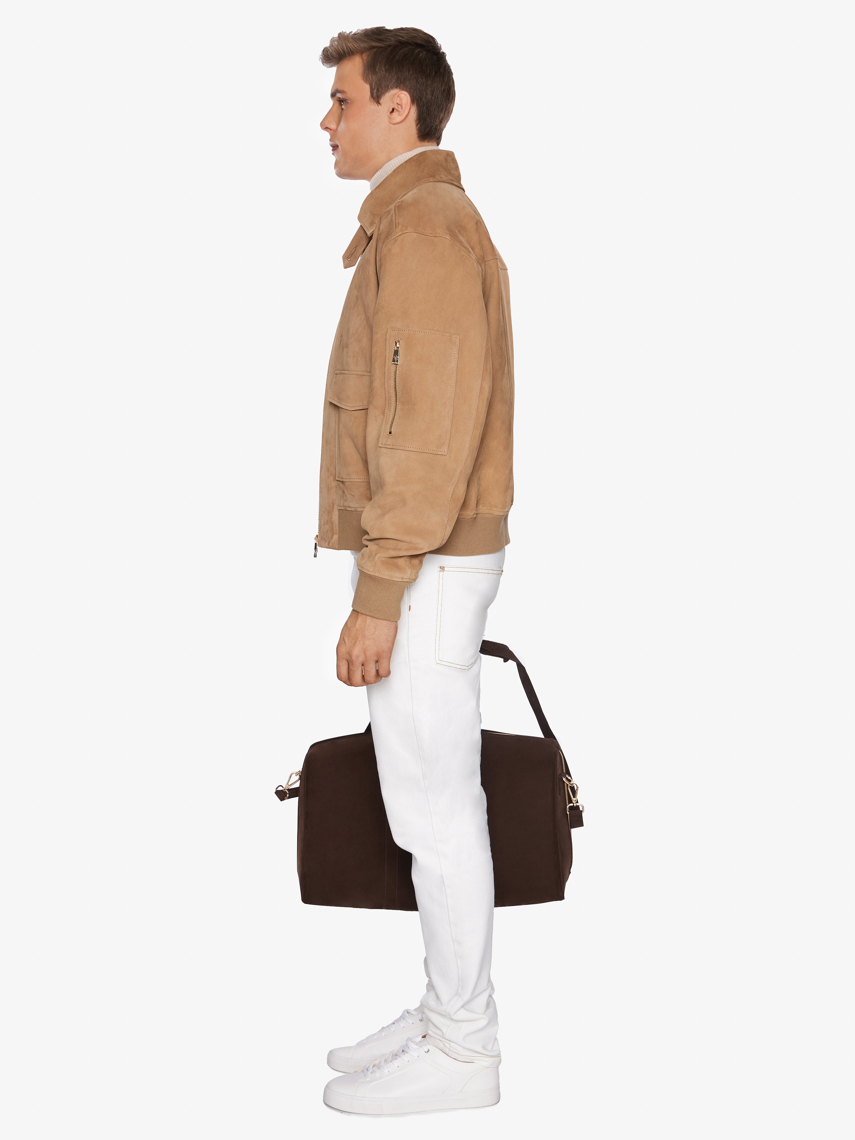 GOLD SAND SUEDE JACKET