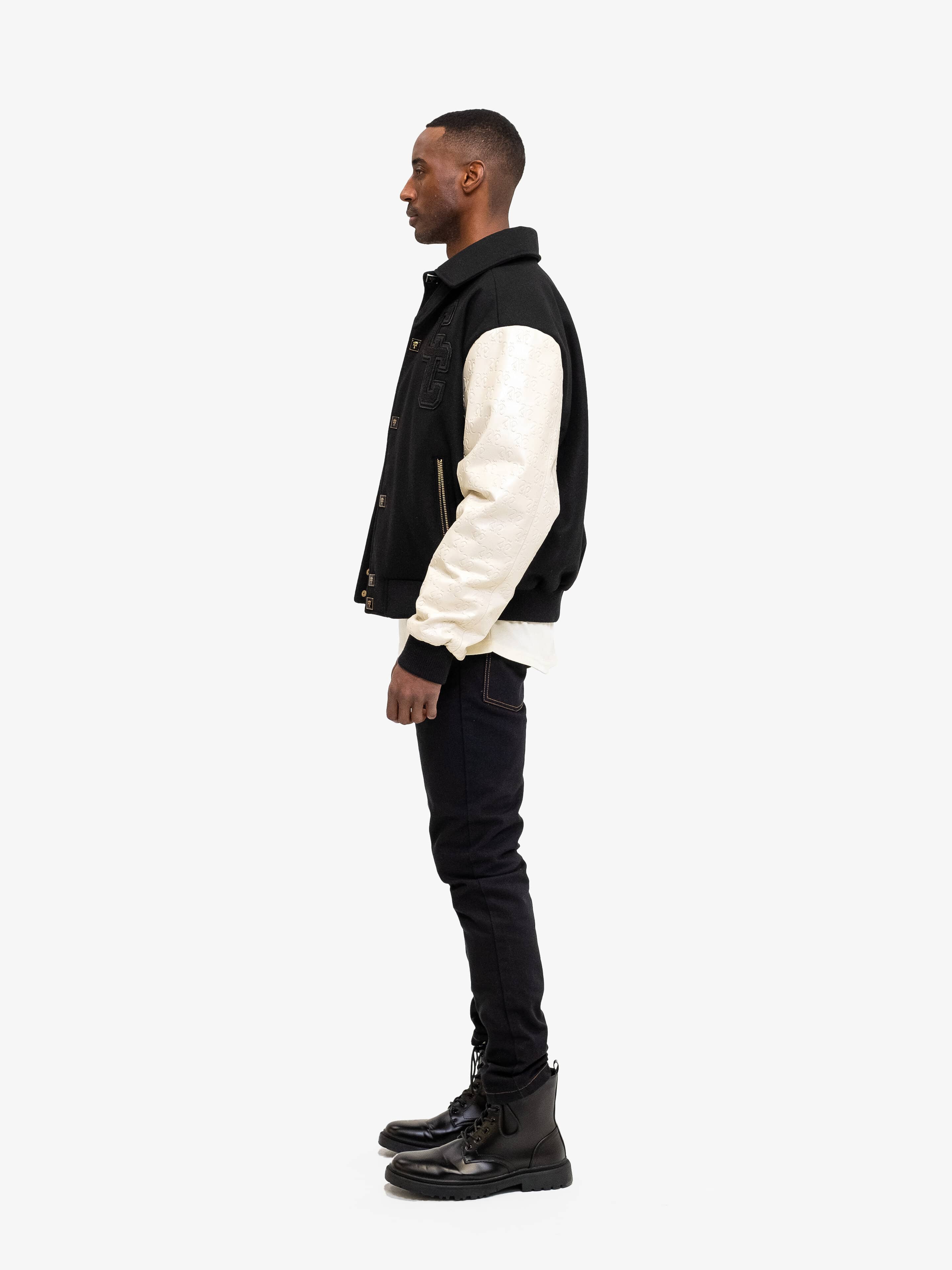 COLLECTIVE CONSCIOUSNESS VARSITY BOMBER-Leather and Wool Jackets-Place of Elms