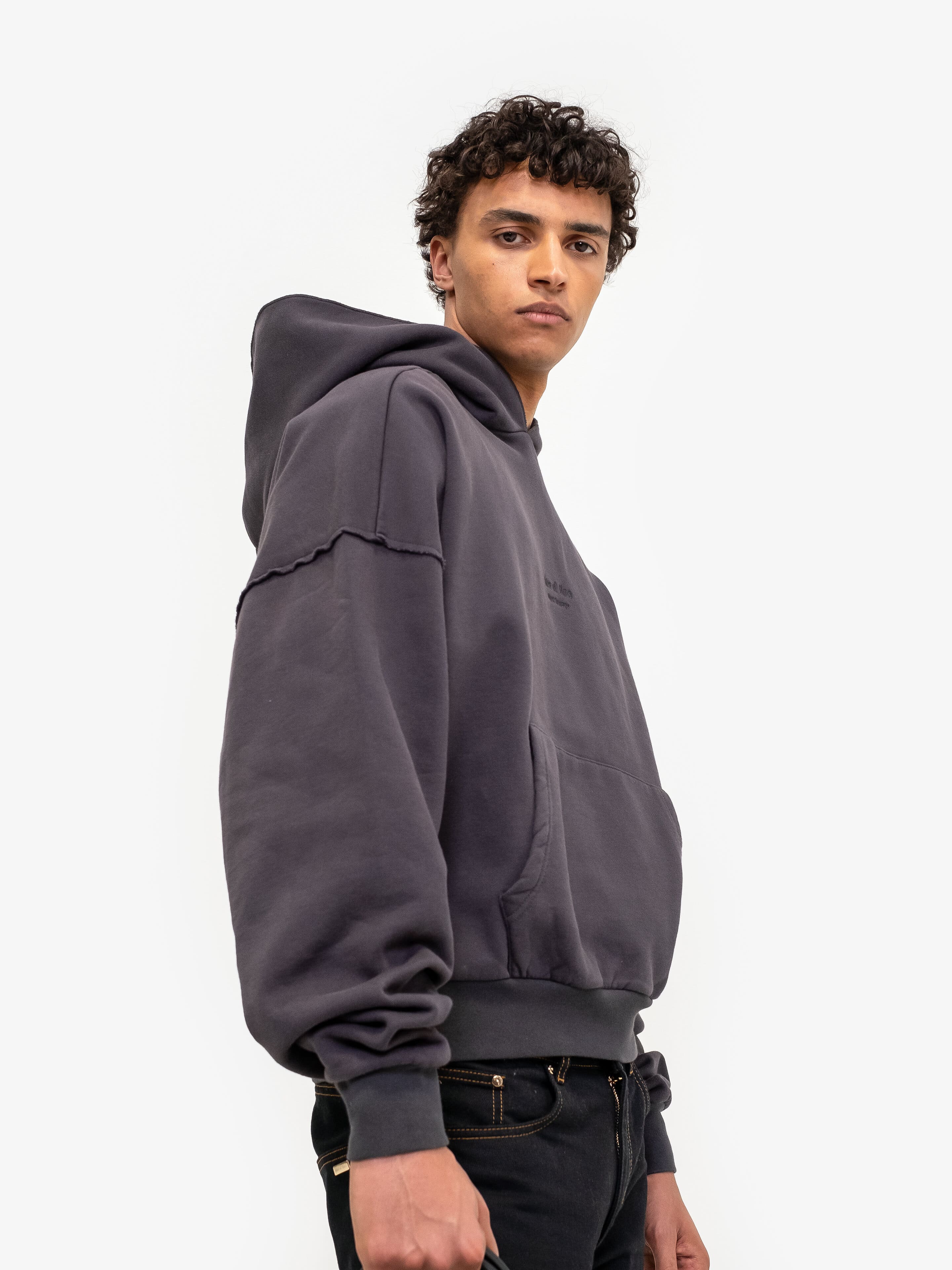 SOFT OVERSIZED ANTHRACITE HOODIE-Hoodies-Place of Elms