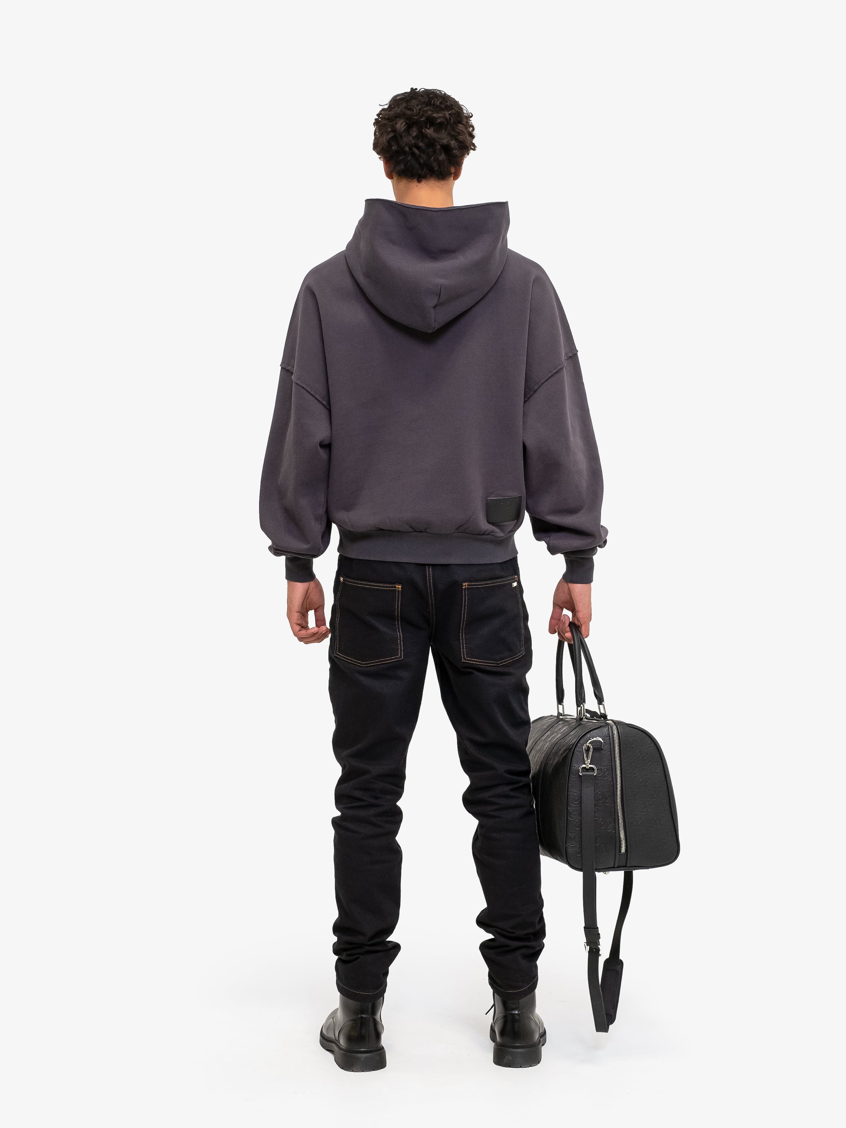 SOFT OVERSIZED ANTHRACITE HOODIE-Hoodies-Place of Elms