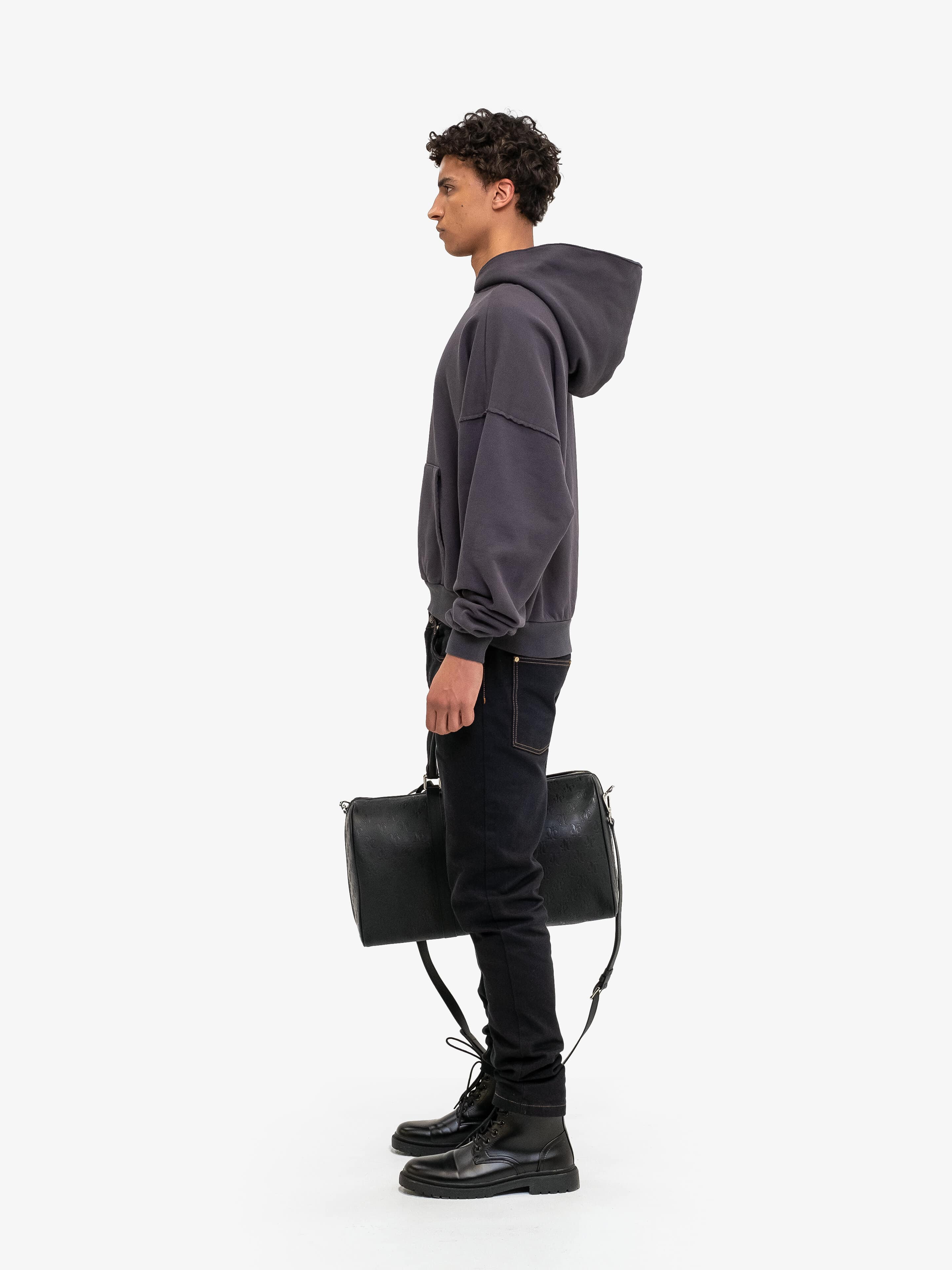 SOFT OVERSIZED ANTHRACITE HOODIE-Hoodies-Place of Elms
