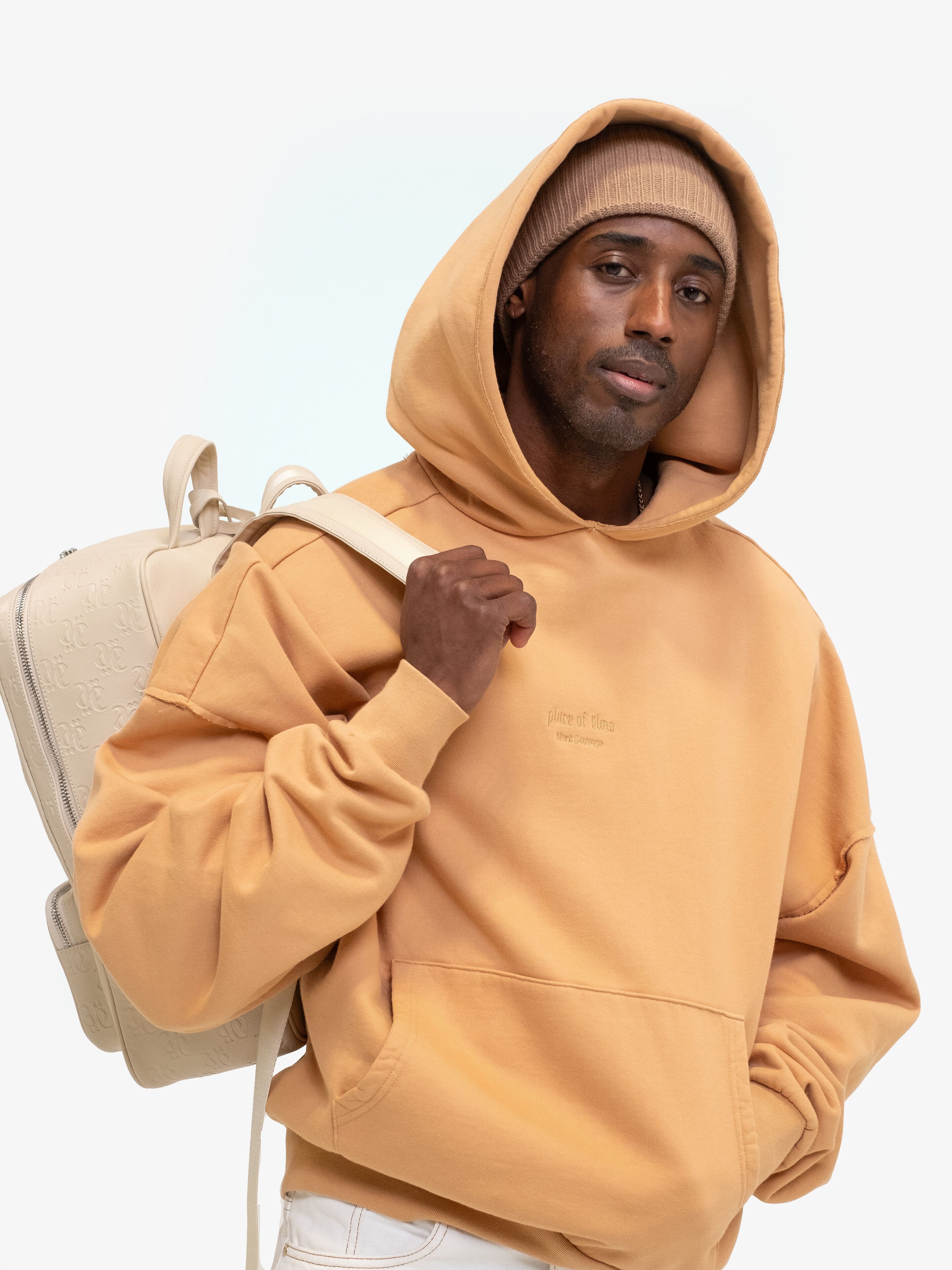 SOFT OVERSIZED SAND HOODIE-Hoodies-Place of Elms