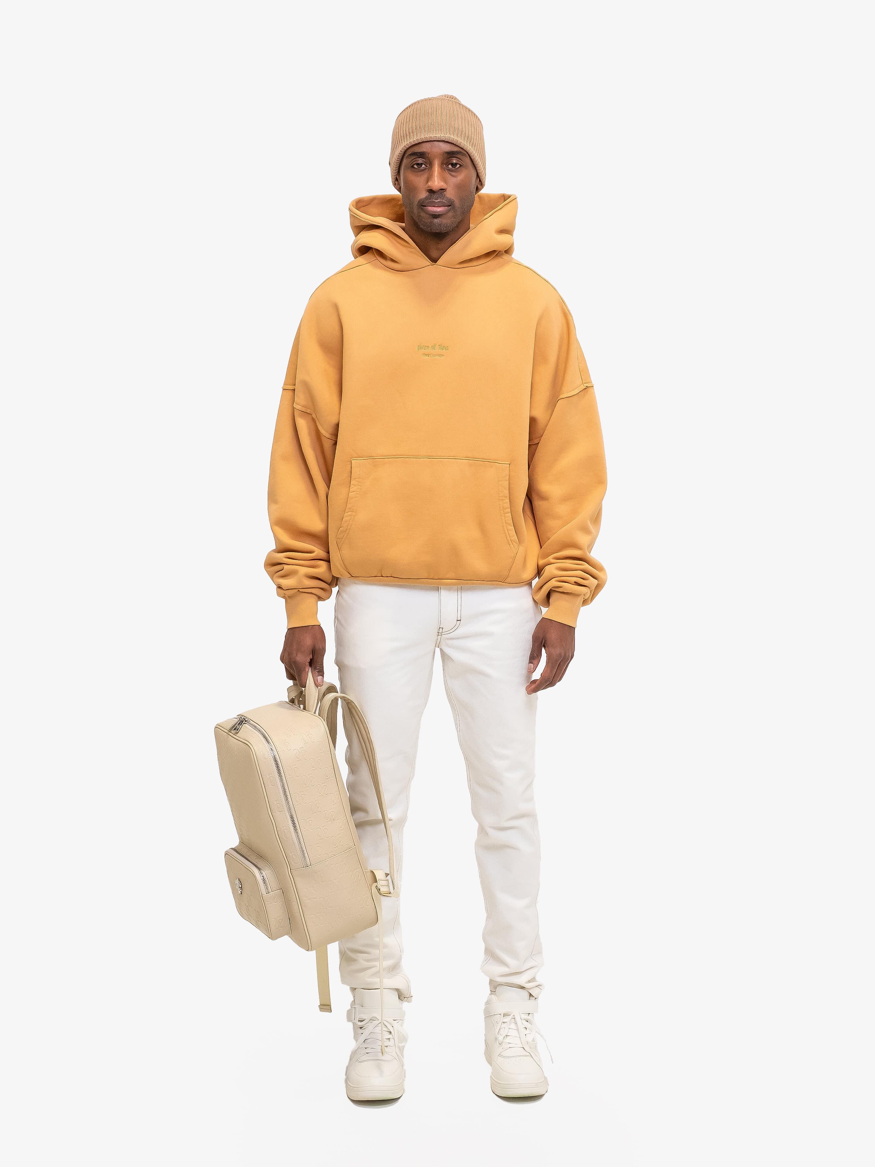 SOFT OVERSIZED SAND HOODIE-Hoodies-Place of Elms