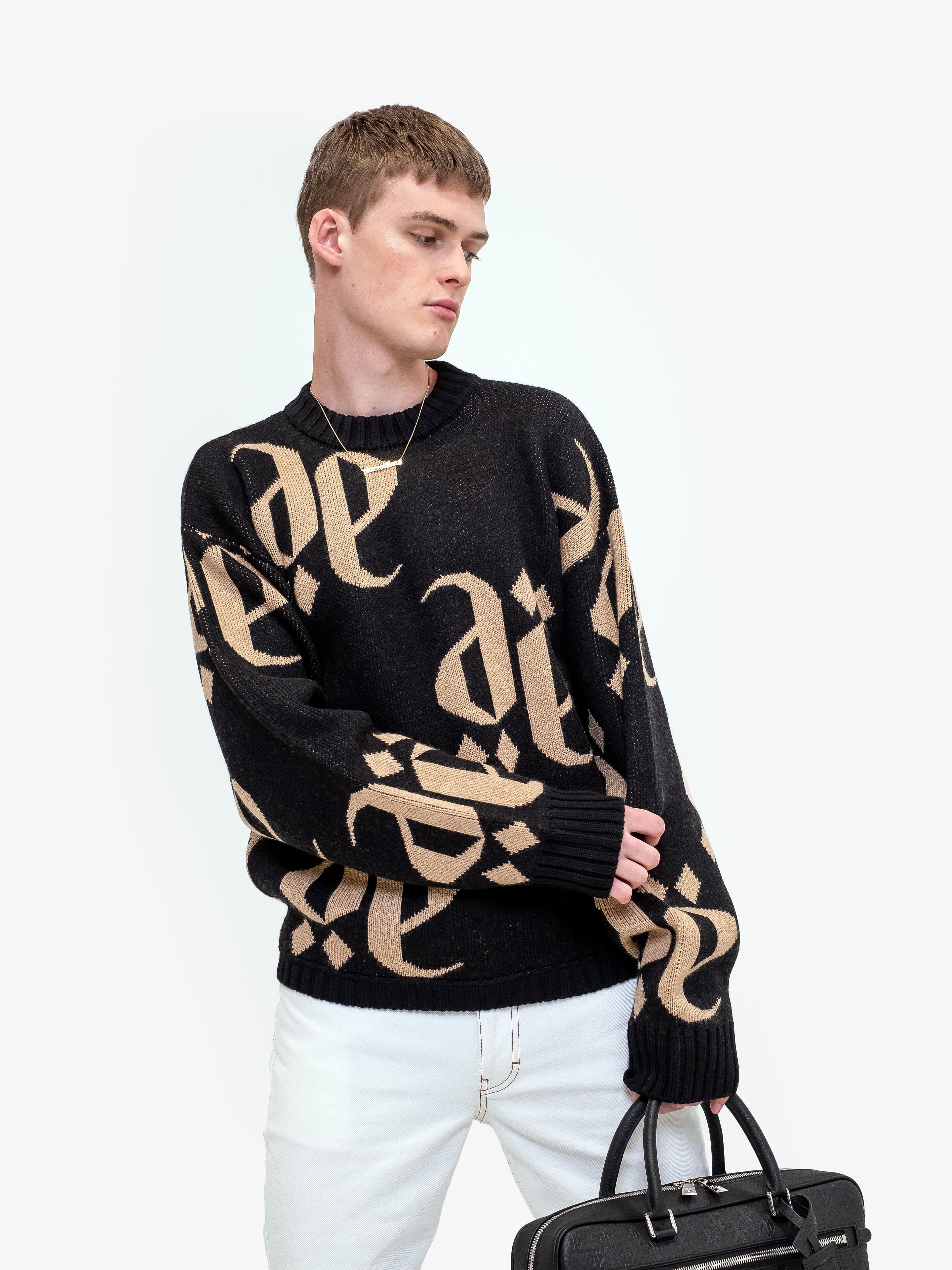 NERO CASTANO MONOLINK SWEATER-Sweaters-Place of Elms