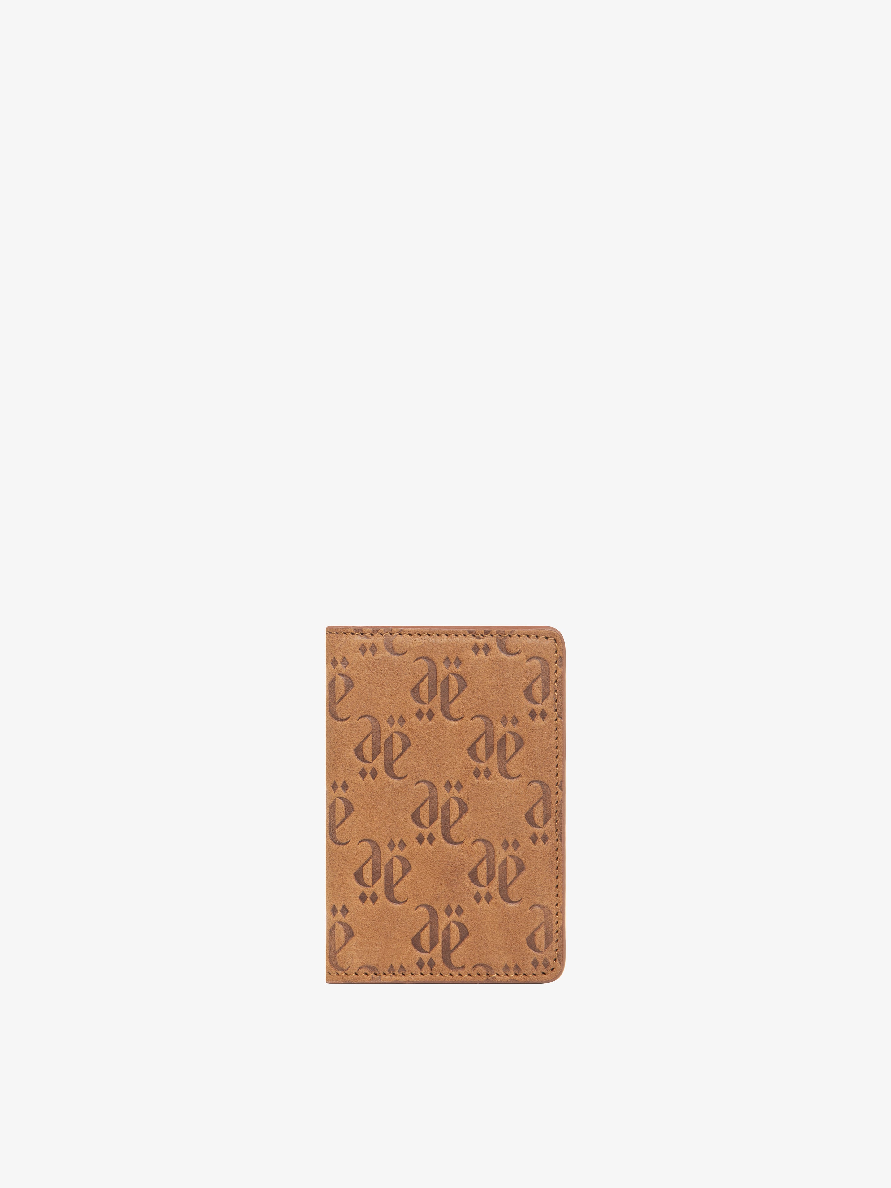 TOBACCO SUEDE MONOLINK BUSINESS WALLET