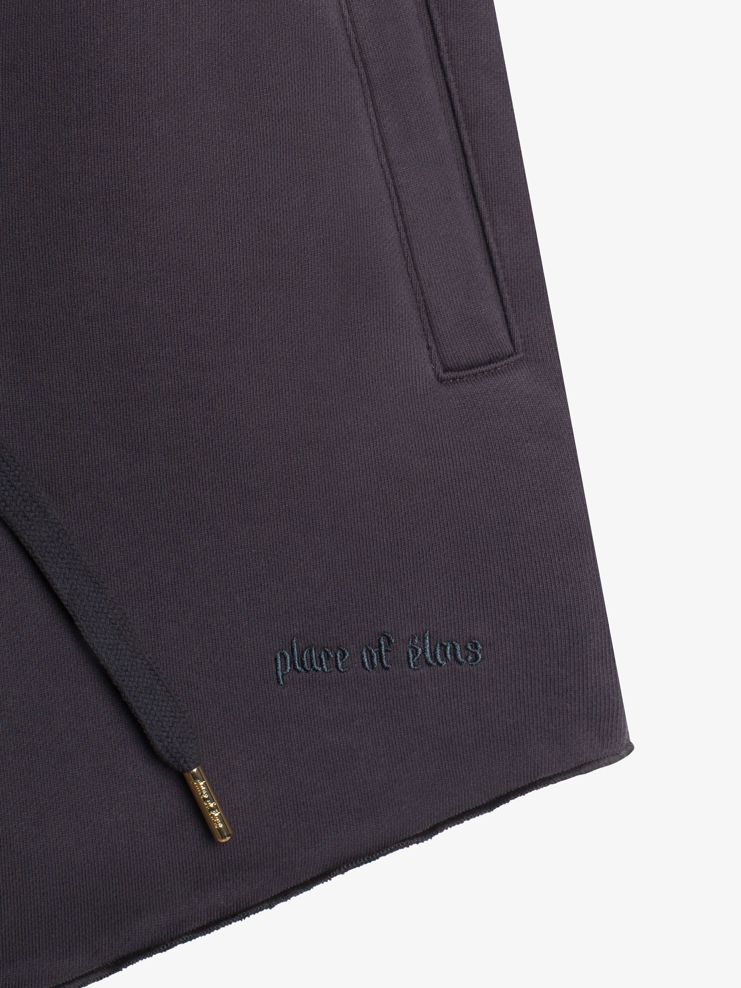 W CHARCOAL SHORTS-Shorts-Place of Elms